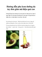 Hướng dẫn pha kem dưỡng da tay đơn giản mà hiệu quả cao docx