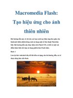 Macromedia Flash: Tạo hiệu ứng cho ảnh thiên nhiên pptx