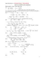 Đáp Án Đề Thi Thử Vào Đại Học, Cao Đẳng Môn thi: Hóa Học - Đề 014 ppt