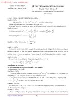 ĐỀ THI THỬ ĐẠI HỌC LẦN 2 NĂM 2011 MÔN: TOÁN, KHỐI A - TRƯỜNG THPT CAO LÃNH potx