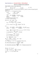 Đáp Án Đề Thi Thử Vào Đại Học, Cao Đẳng Môn thi: Hóa Học - Đề 017 ppt