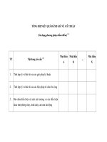 MẪU TỔNG HỢP KẾT QUẢ ĐÁNH GIÁ VỀ KỸ THUẬT (Sử dụng phương pháp chấm điểm) pot