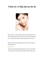 Chăm sóc và đắp mặt nạ cho da pptx
