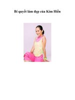 Bí quyết làm đẹp của Kim Hiền doc