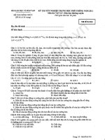 Đề thi tốt nghiệp trung học phổ thông năm 2011 môn Vật lý - Giáo dục thường xuyên - Mã đề 816 docx