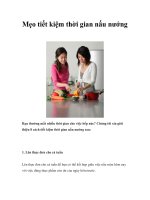 Mẹo tiết kiệm thời gian nấu nướng potx