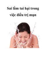 Sai lầm tai hại trong việc điều trị mụn potx