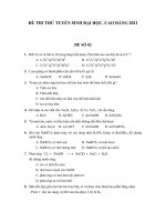 ĐỀ THI THỬ TUYỂN SINH ĐẠI HỌC, CAO ĐẲNG 2011 MÔN HÓA- ĐỀ SỐ 02 ppsx