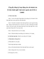 Cấp giấy đăng ký hoạt động cho chi nhánh của tổ chức hành nghề luật nước ngoài, mã số hồ sơ 136083 pptx