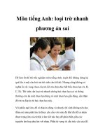 Môn tiếng Anh: loại trừ nhanh phương án sai pptx