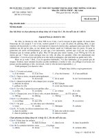 Đáp án và đề thi tốt nghiệp trung học phổ thông năm 2011 môn Tiếng Pháp Hệ 3 năm - Mã đề 584 ppsx