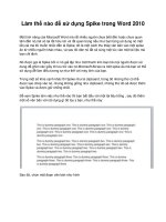 Làm thế nào để sử dụng Spike trong Word 2010 ppt