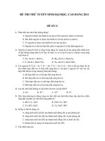 ĐỀ THI THỬ TUYỂN SINH ĐẠI HỌC, CAO ĐẲNG 2011 MÔN HÓA- ĐỀ SỐ 11 ppt