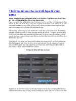Thiết lập tối ưu cho card đồ họa để chơi game doc