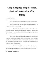 Công chứng Hợp đồng cho mượn, cho ở nhờ nhà ở, mã số hồ sơ 141452 docx