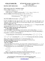 ĐỀ THI THỬ ĐẠI HỌC LẦN 2 NĂM 2011 MÔN: TOÁN, KHỐI A - TRƯỜNG THPT MINH CHÂU - HƯNG YÊN pot