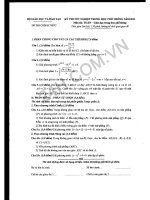 Đề thi tốt nghiệp trung học phổ thông năm 2011 môn Toán học ppsx