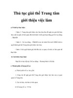 Thủ tục giải thể Trung tâm giới thiệu việc làm pptx