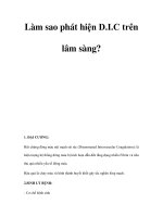 Làm sao phát hiện D.I.C trên lâm sàng? pot