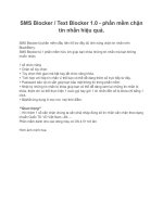 SMS blocker text - phần mềm đầu tiên hỗ BlackBerry pptx