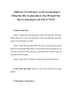 Khiếu nại về từ chối thụ lý vụ việc trợ giúp pháp lý; không thực hiện trợ giúp pháp lý; thay đổi người thực hiện trợ giúp pháp lý, mã số hồ sơ 137253 docx