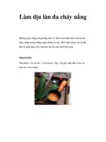 Làm dịu làn da cháy nắng docx