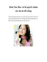 Kim Tae Hee và bí quyết chăm sóc da từ đồ uống ppt