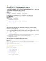 Lập trình ASP - Tạo trang đăng nhập trong ASP docx