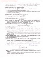 ĐỀ THI KHỎA SÁT CHẤT LƯỢNG LỚP 12 LẦN I MÔN: TOÁN - TRƯƠNG THPT CHUYÊN ppt