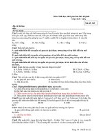 Tổng hợp đề thi thử môn Sinh : Đề số 07 ppt