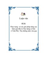 Đề tài Thực trạng và các giải pháp nâng cao hiệu quả đầu tư Xây dựng cơ bản ở tỉnh Phú Thọ những năm vừa qua