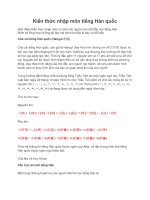 Kiến thức nhập môn tiếng Hàn quốc pot