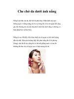 Che chở da dưới ánh nắng Nắng là kẻ thù của da, đặc biệt là phái đẹp. pot