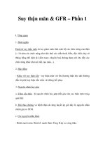 Suy thận mãn & GFR – Phần 1 doc