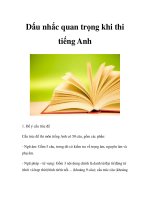 Dấu nhắc quan trọng khi thi tiếng Anh potx