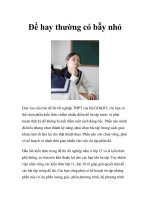 Đề hay thường có bẫy nhỏ ppt