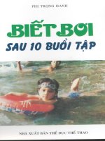 Biết bơi sau 10 buổi tập part 1 ppt