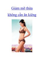 Giảm mỡ thừa không cần ăn kiêng docx