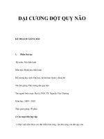 ĐẠI CƯƠNG ĐỘT QUỴ NÃOKẾ HOẠCH GIẢNG BÀI potx