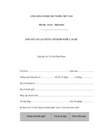 MẪU ĐƠN XIN CẤP LẠI CHỨNG CHỈ HÀNH NGHỀ Y, DƯỢC pptx