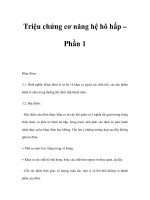 Triệu chứng cơ năng hệ hô hấp – Phần 1 pot