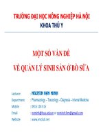 Quản lý sinh sản ở bò sữa part 1 ppsx