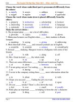 Ôn Luyện Thi Đại Học Năm 2011 Môn: Anh Văn - Đề 014 docx