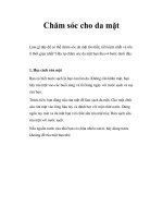 Chăm sóc cho da mặt pptx