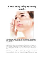 9 bước phòng chống mụn trong ngày hè pptx