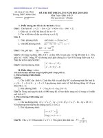 ĐỀ THI THỬ ĐẠI HỌC LẦN 1 NĂM 2011 MÔN: TOÁN KHỐI A,B,D - TRƯỜNG THPT MINH KHAI pdf