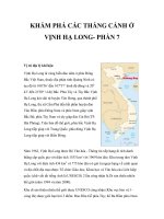 KHÁM PHÁ THẮNG CẢNH Ở VỊNH HẠ LONG - PHẦN 7 pdf