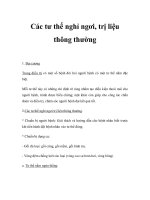 Các tư thế nghỉ ngơi, trị liệu thông thường docx