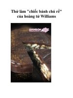 Thử làm chiếc bánh chú rẻ của hoàng tử Williams pot