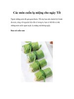 Các món cuốn lạ miệng cho ngày ppt